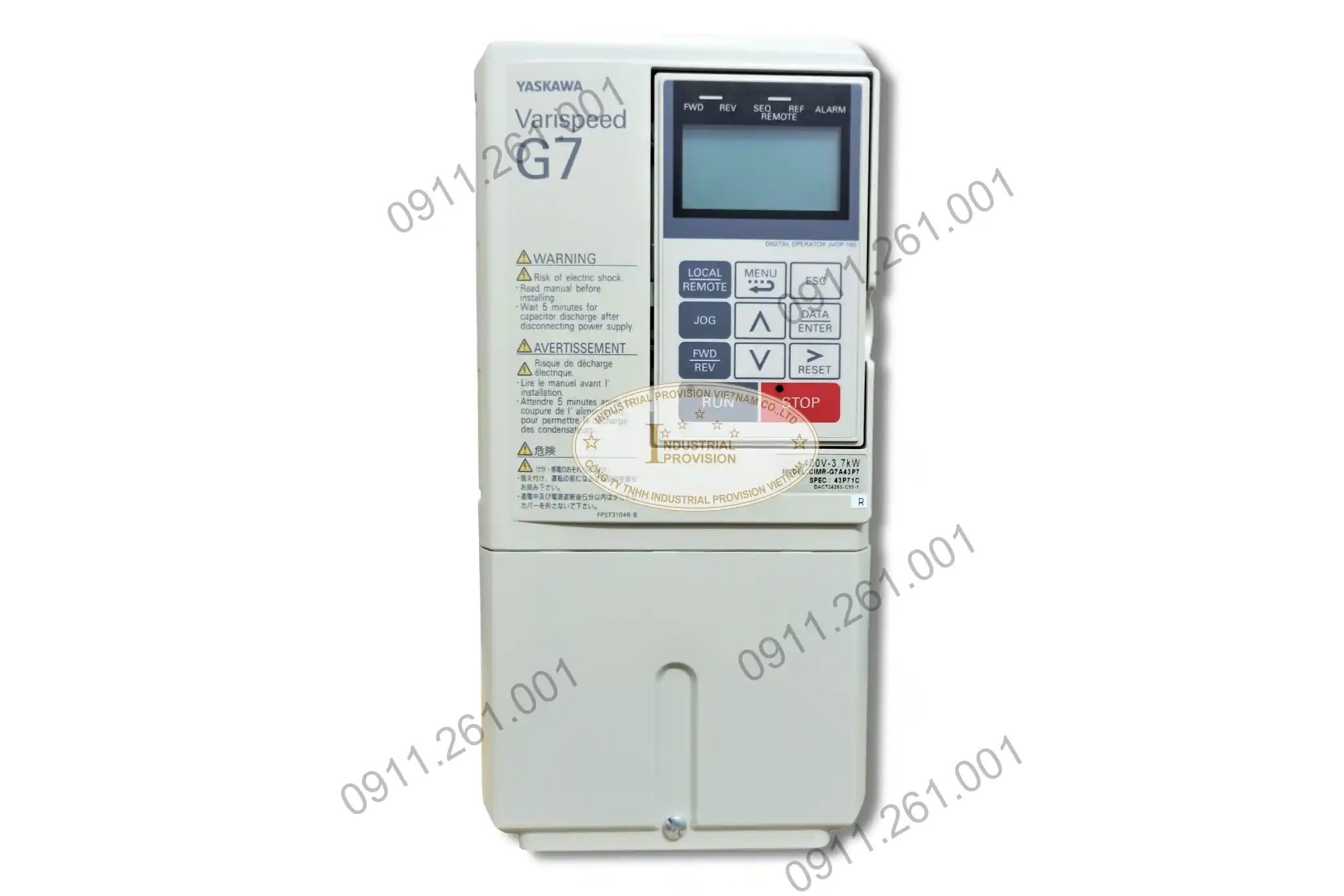 Biến tần Yaskawa G7 3.7kW 380V, CIMR-G7A43P7 19 CIMR-G7A43P7